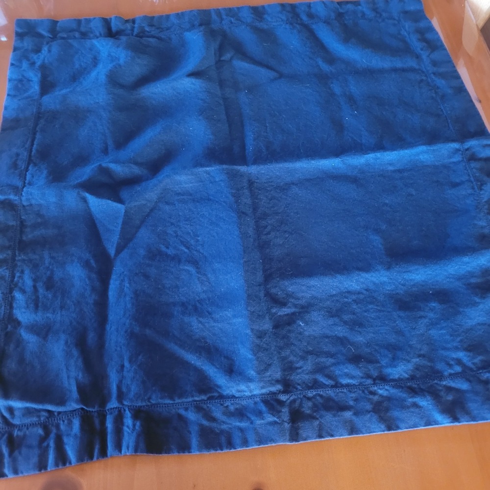 Potterybarn (1) Navy 100% Linen Euro Sham 26x26 Minimalist